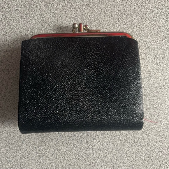 Vintage Black English Morocco Leather Change/Coin Wallet - Picture 2 of 13